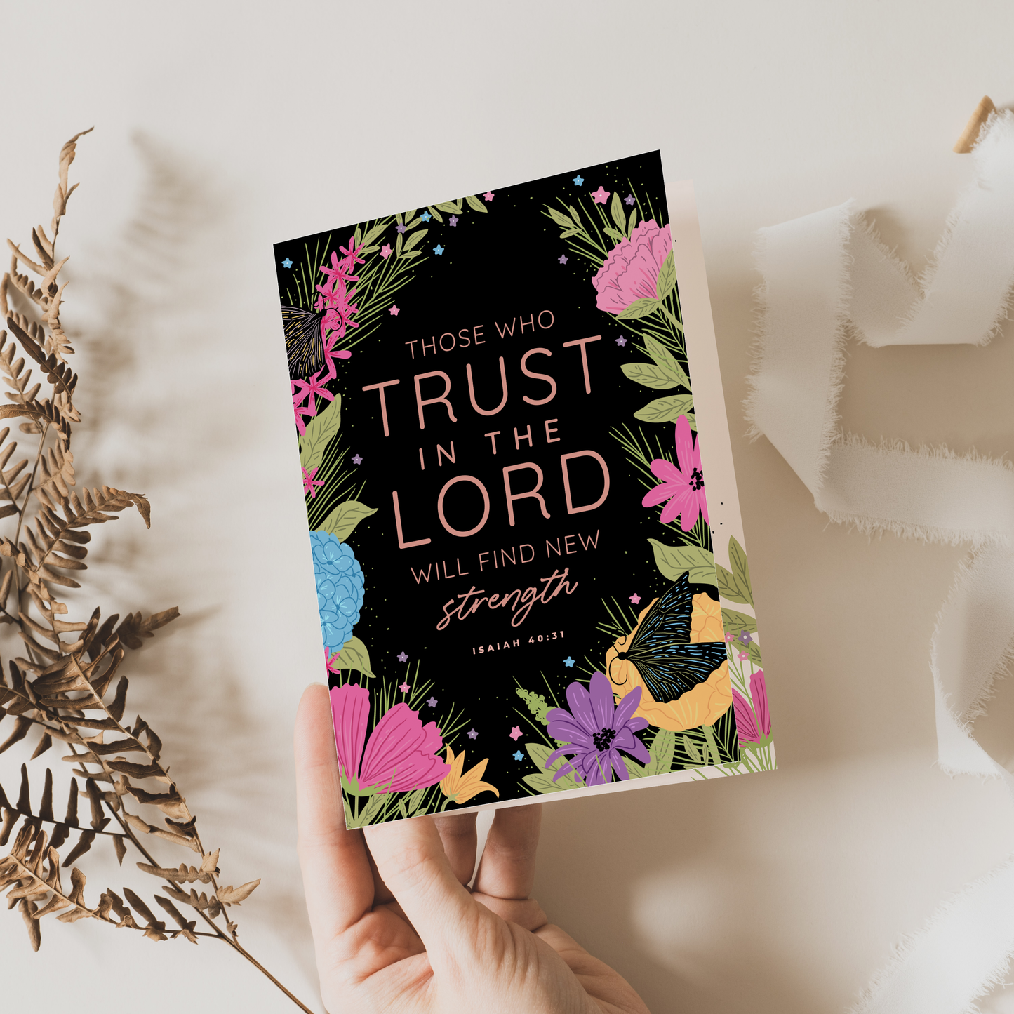 "Trust in the Lord" Greeting Card (Isa. 40:31)