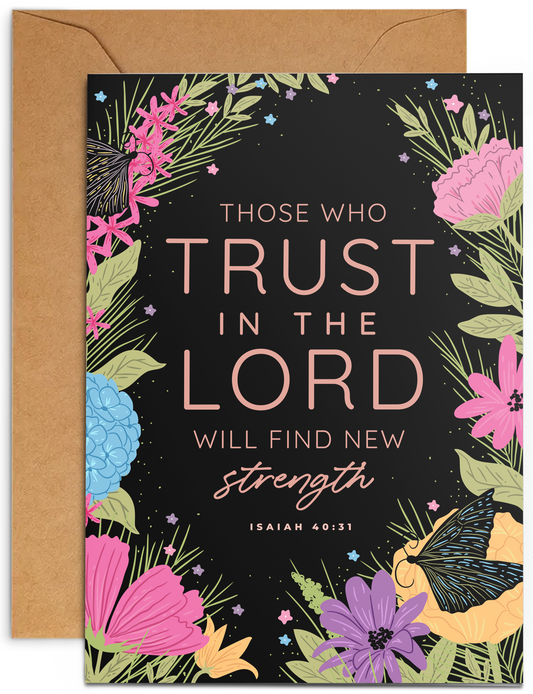 "Trust in the Lord" Greeting Card (Isa. 40:31)